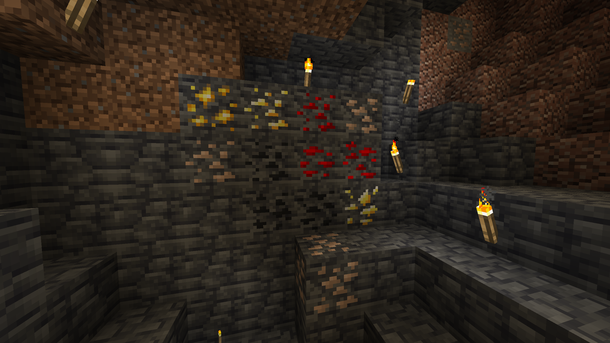 Varied wall of ores (DEEPSLATE)