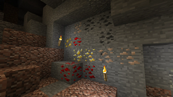 Varied wall of ores