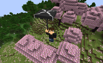 Player Using Black Umbrella