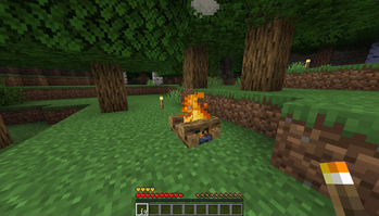 Players get 4 extra hearts nearby campfires