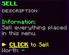 Sell button lore