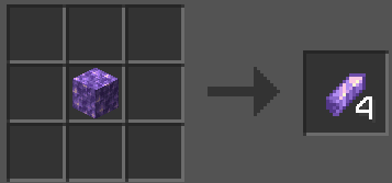 Amethyst Block -> Shards