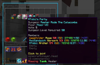Party Finder Stats