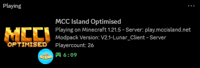 MCCI Optimised Lunar Client Discord RPC - MCC Island Server