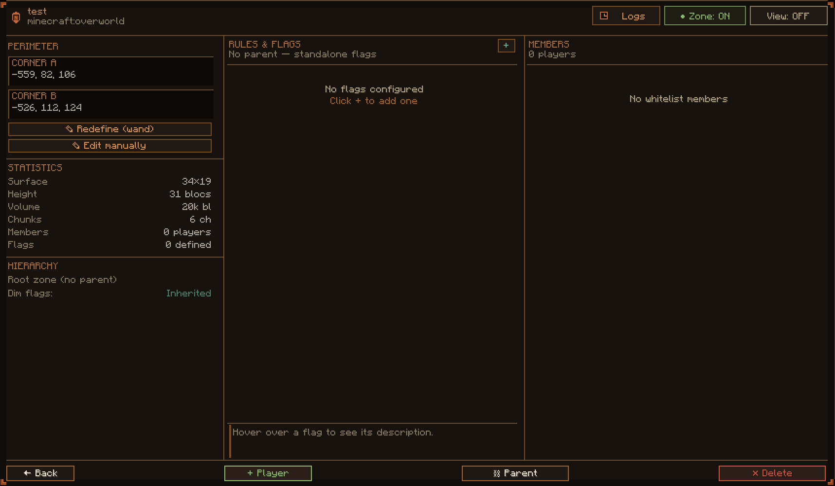 GUI Zones Editor