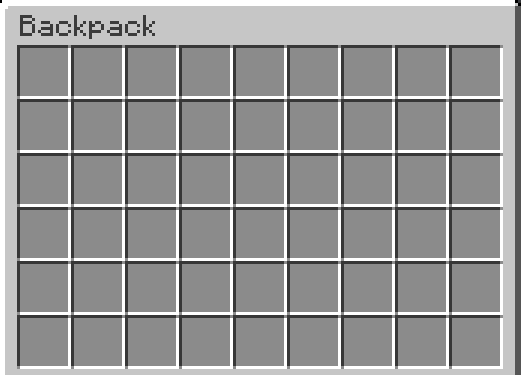 Iron Backpack Container Size