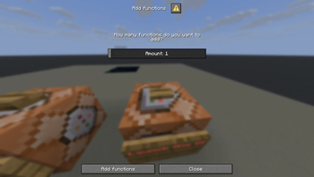 The UI of adding Functions