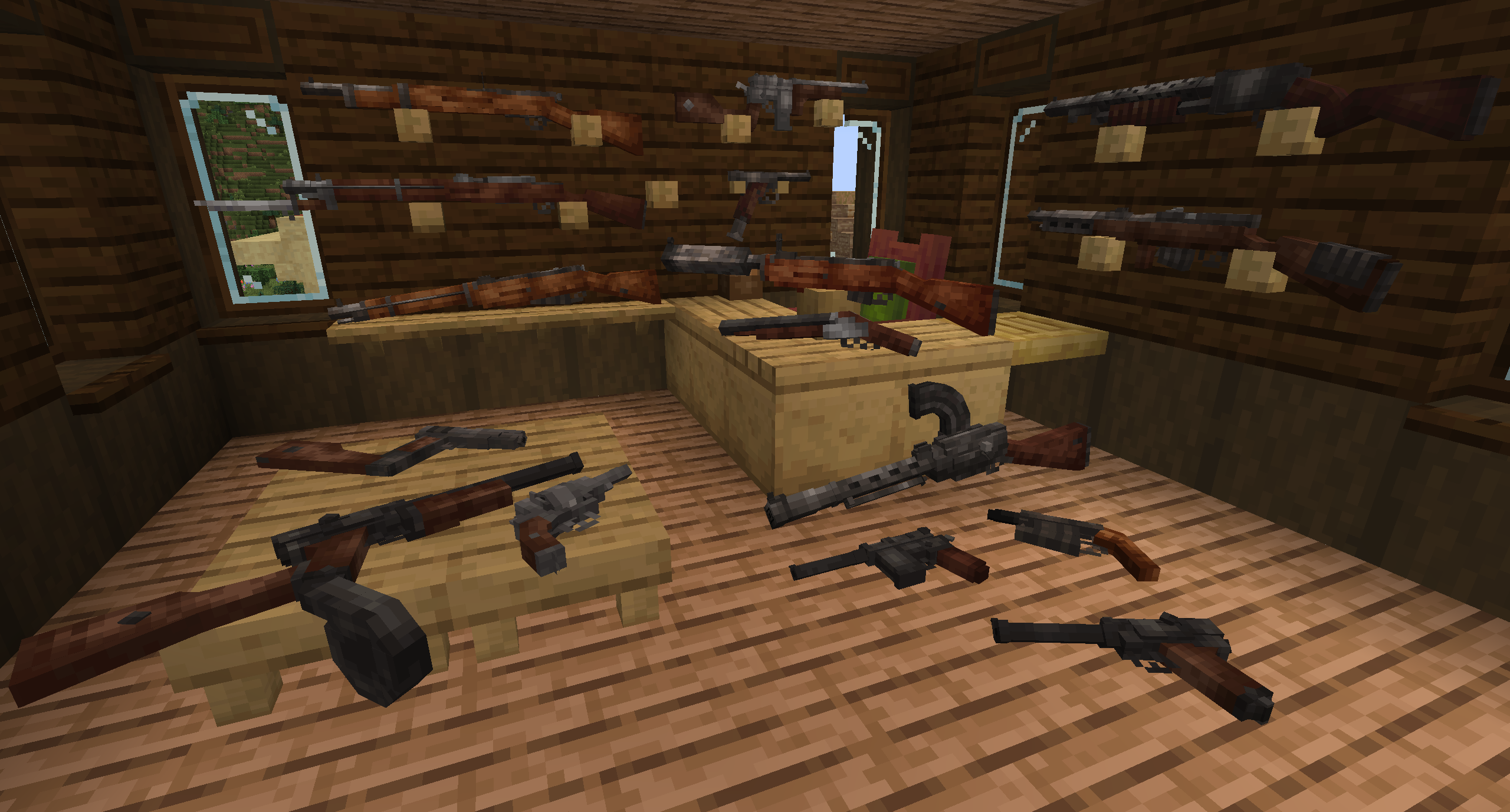 The weaponry: