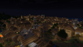 Village in the dark