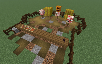 Knives stuck in blocks