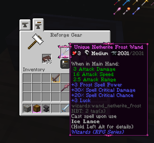 Wands now have modifiers!