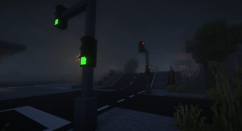 Traffic lights in a small town