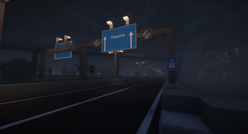Highway entrance to Newisle