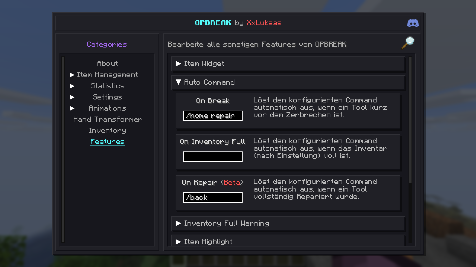 Auto Commands