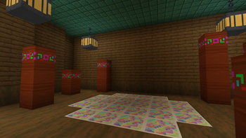 large pots, mosaics, and arboretum lamps.