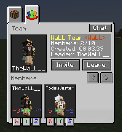Team Menu