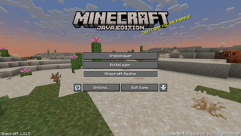 Main Menu Screen