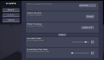 More Config options