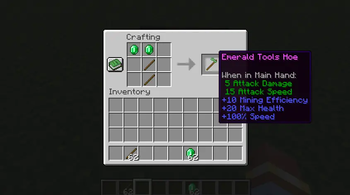 hoe crafting recipe