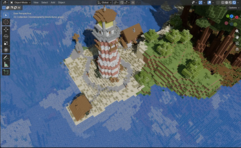 exported model in Blender