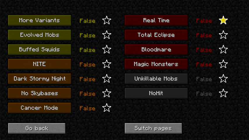 Challenge Modes