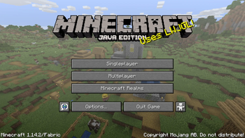 Minecraft in fullscreen mode