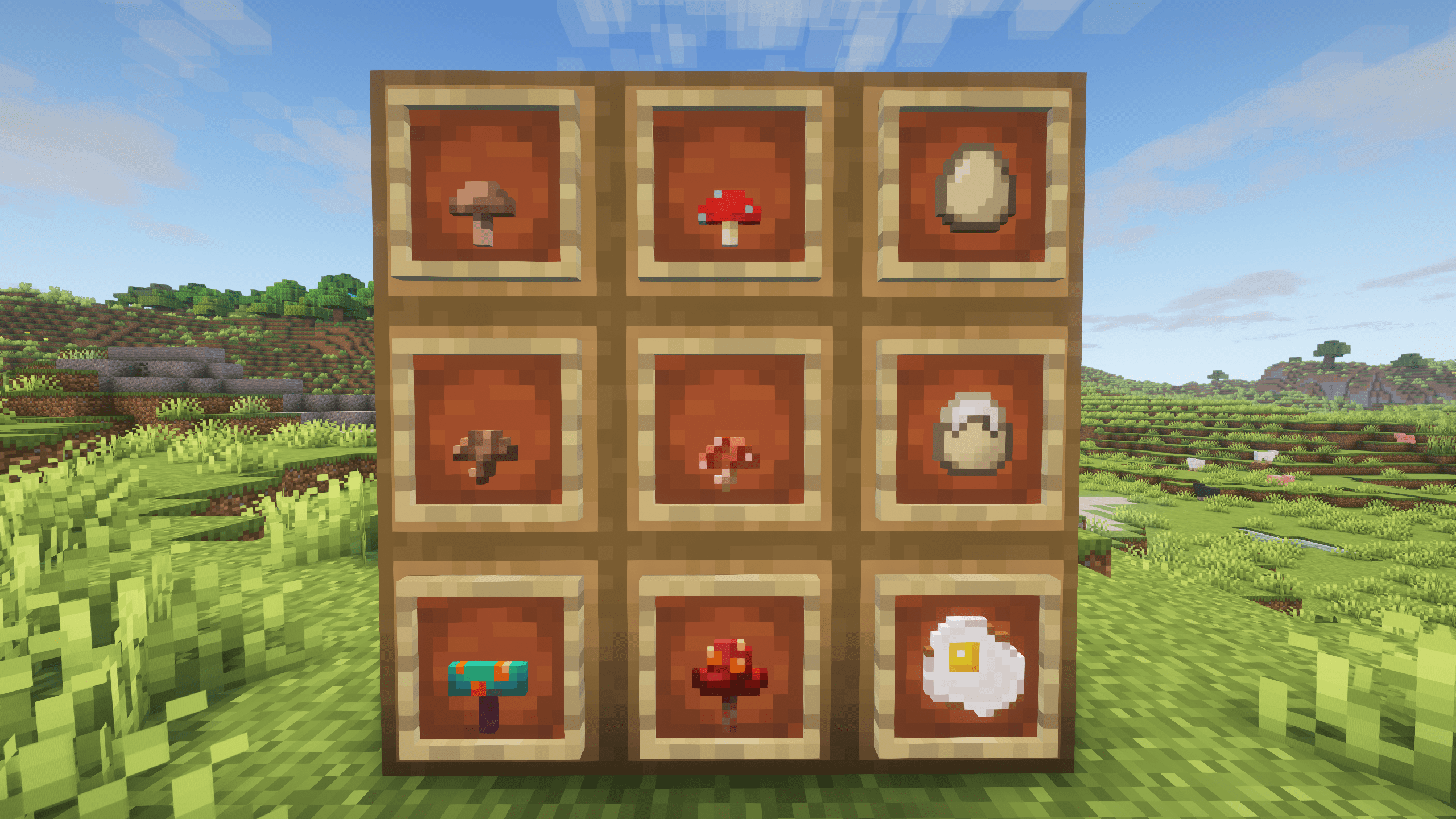 cook up! items displayed in item frames