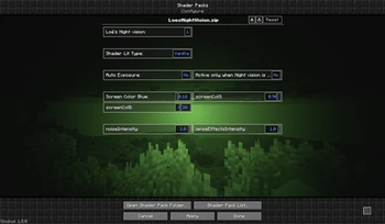 settings page