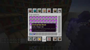 Enchantments in Creative Menu