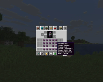 The command automatically places all resources in shulker boxes!