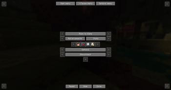 Pause menu