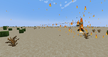 A Husk breathing fire with "Spiciness 2"