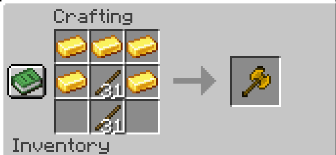 Golden Battle Axe Recipe