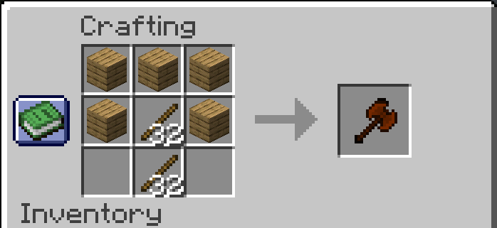 Wooden Battle Axe Recipe