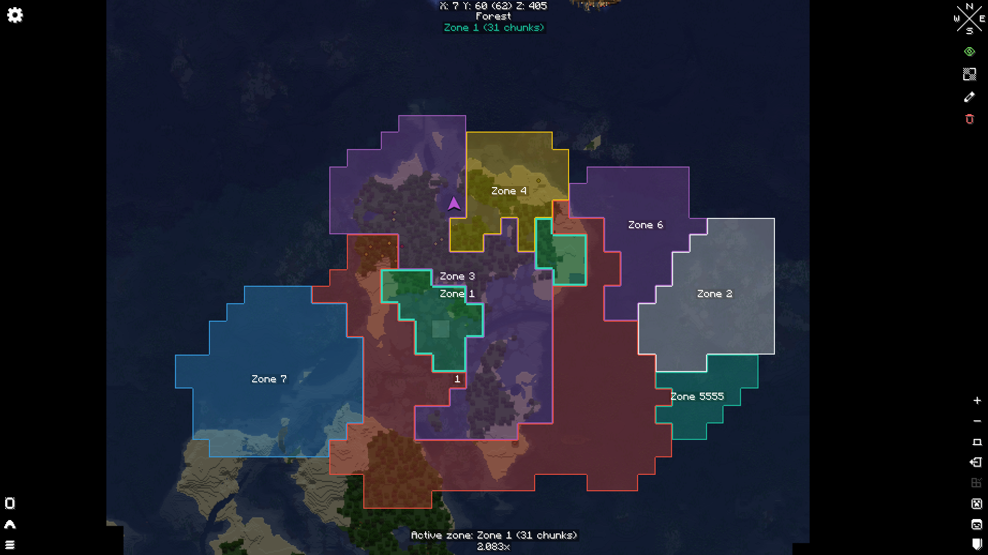 World map view