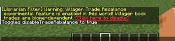Warning and toggle option for trade rebalance