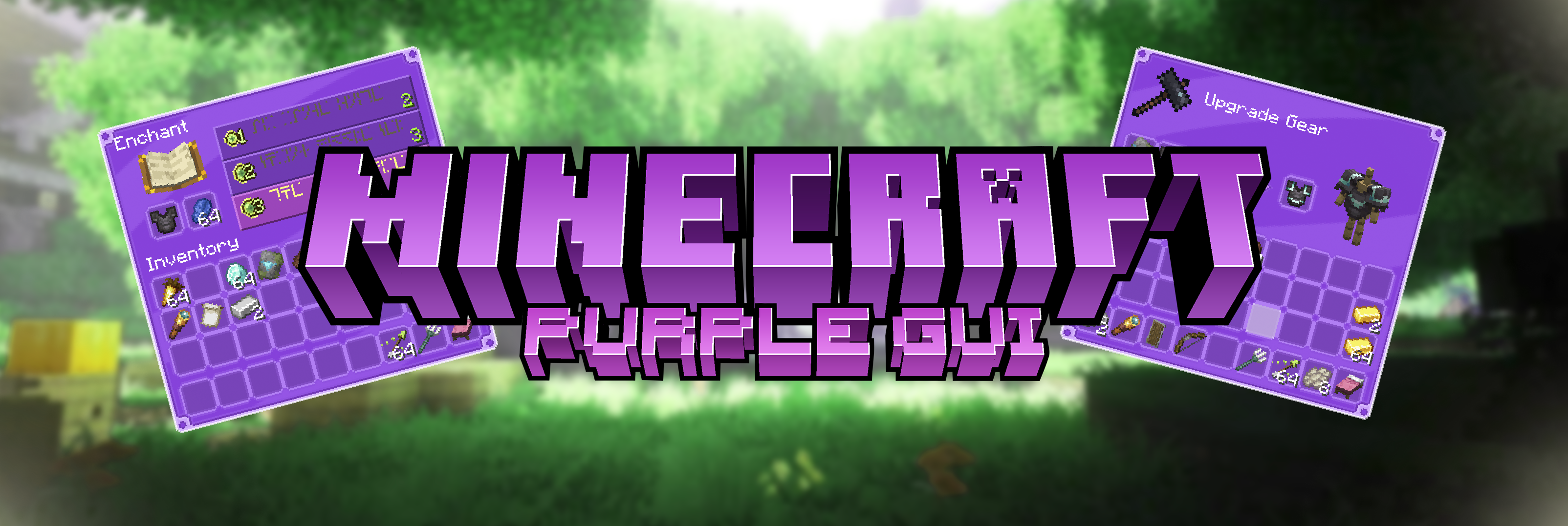 Purple gui minecraft resource pack