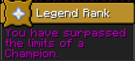 Legend Rank Progression