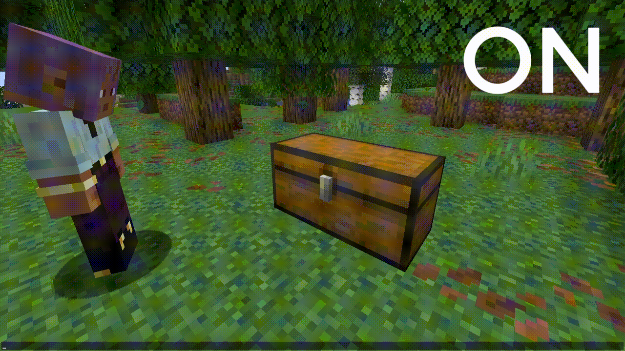 FastChest ON vs OFF — static model vs animated 3D renderer