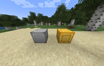 Metal and Amber blocks