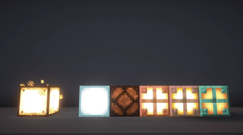 Glowstone Lamp compared to other Lamp-Like Blocks