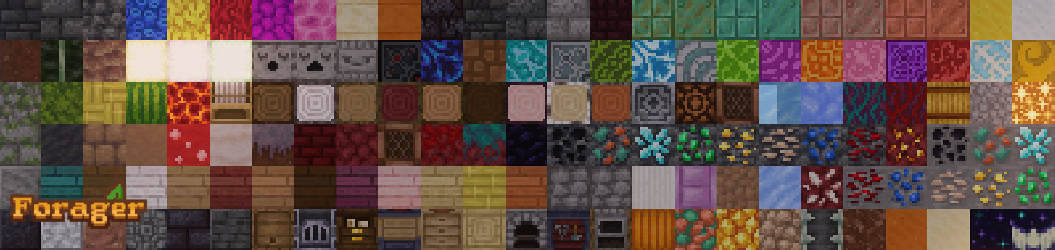 Grid of minecraft block textures