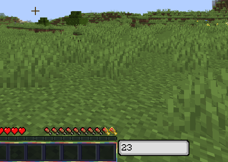 Placement of the Counter. It is located on the left side of your hotbar.