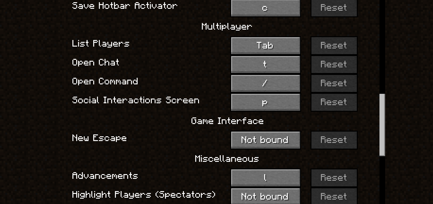 The new Keybind