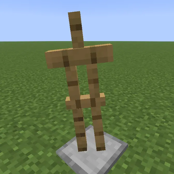 Armor stand tilting using the mod.