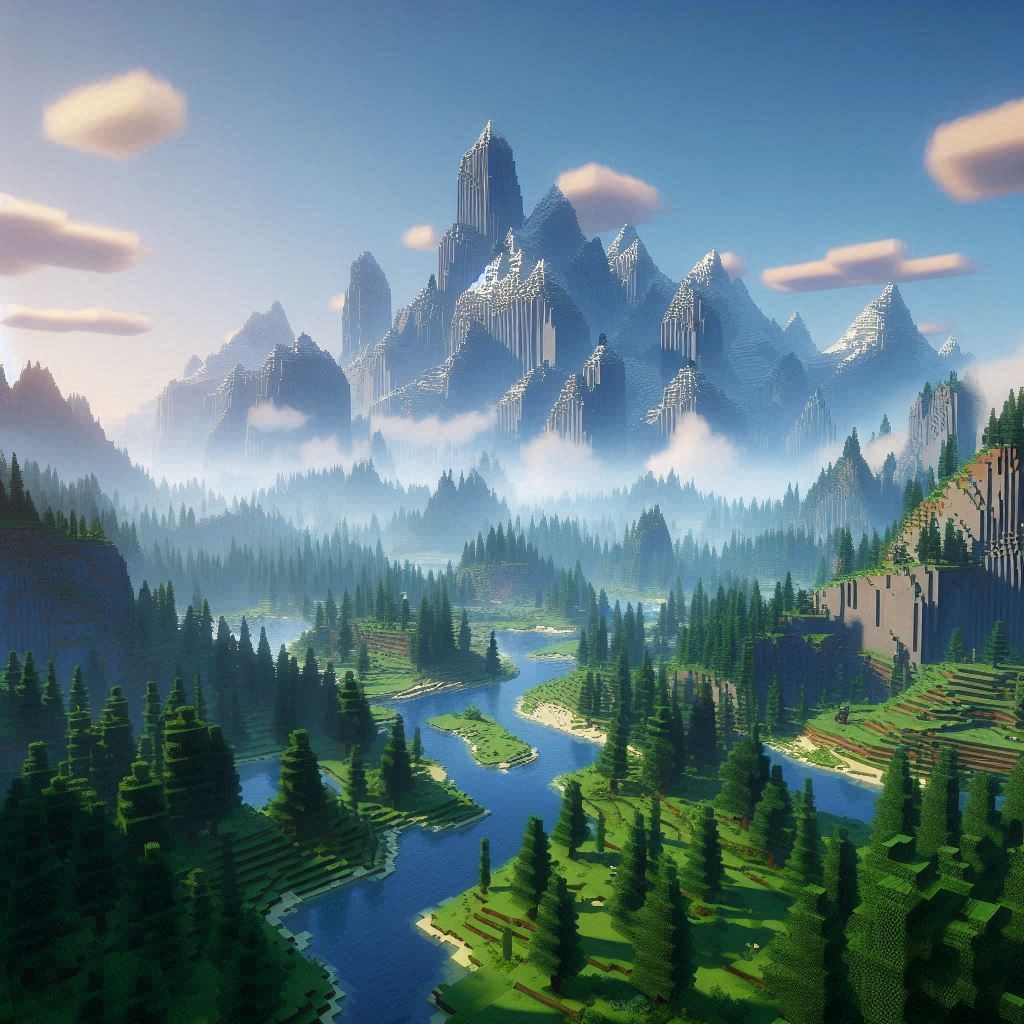 Screenshot of gameplay with bare bones texture pack