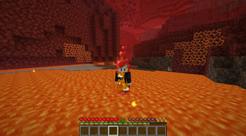 Lava can't hurt you...