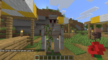 If you hurt an Iron Golem...