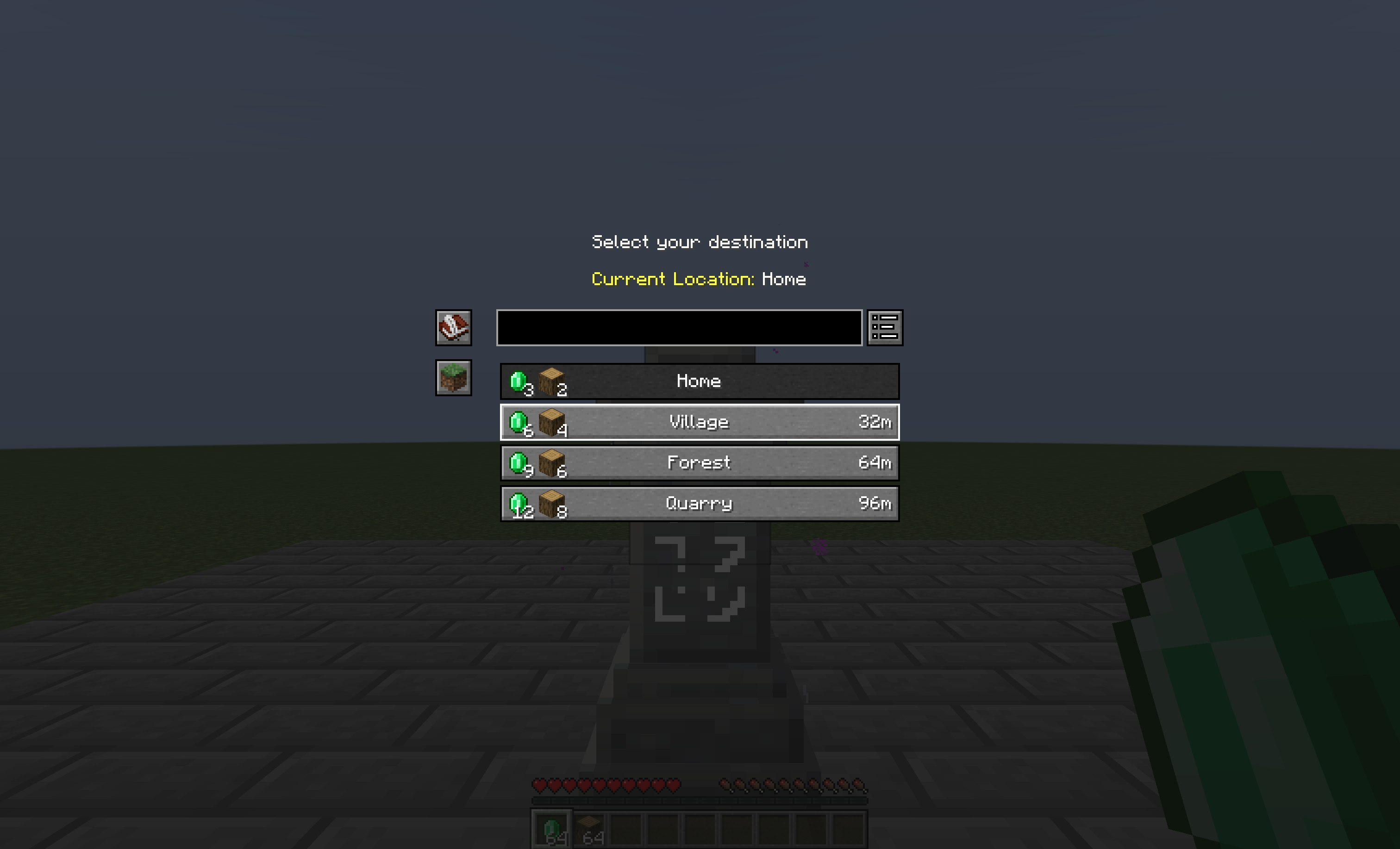 Combined item costs before teleporting