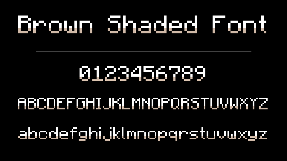 Brown Shaded Font